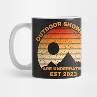 Outdoor Showers Are Underrated Est 2023 Funny Hiking Gifts Mug